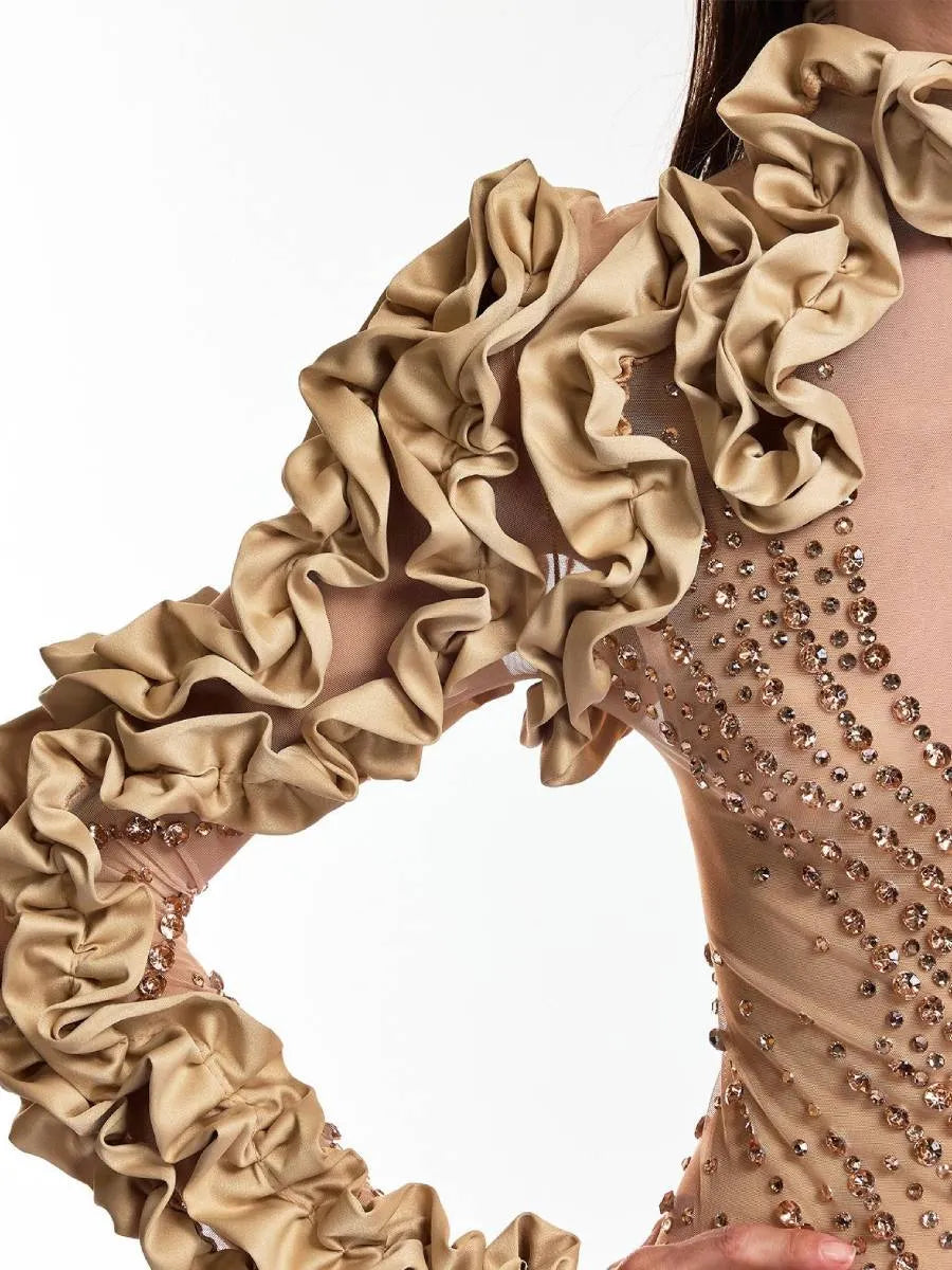 Stella Diamond Mesh Curl Mini Dress