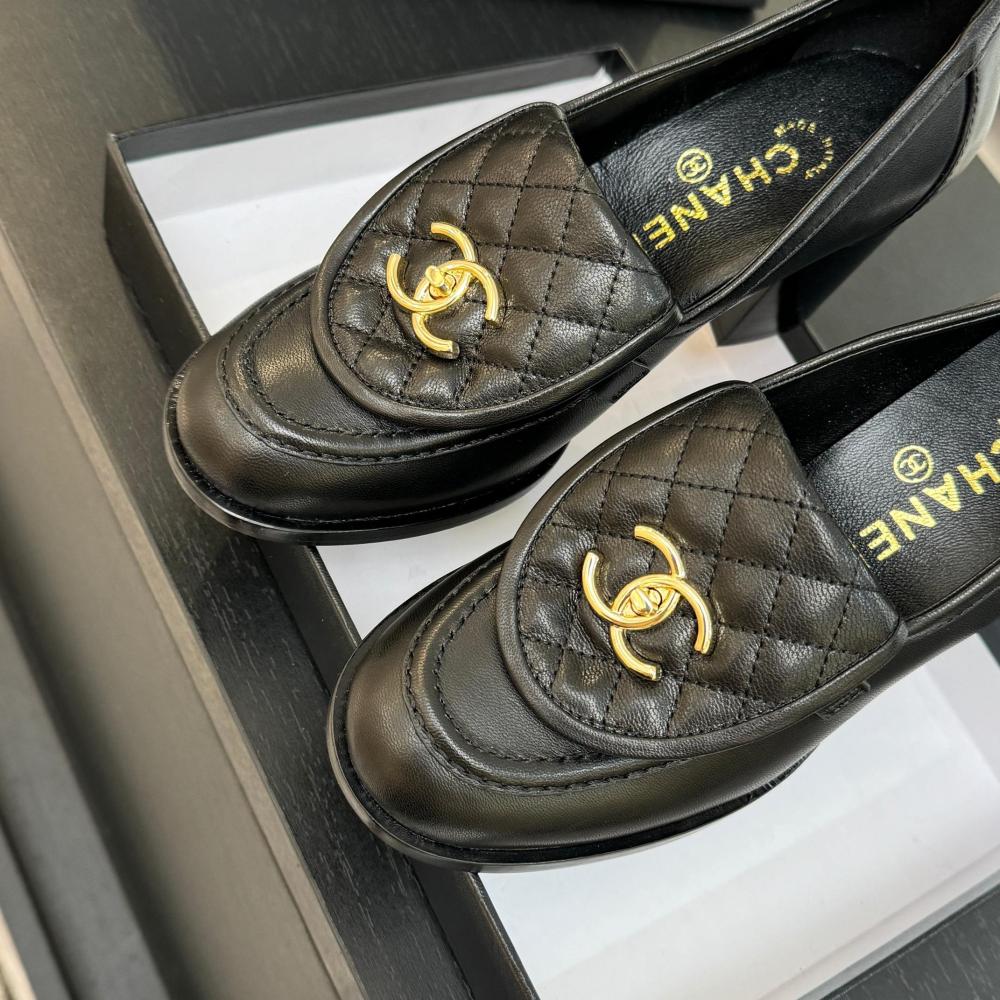 CC FW 25/26 Moccasins 9cm Black Sheepskin
