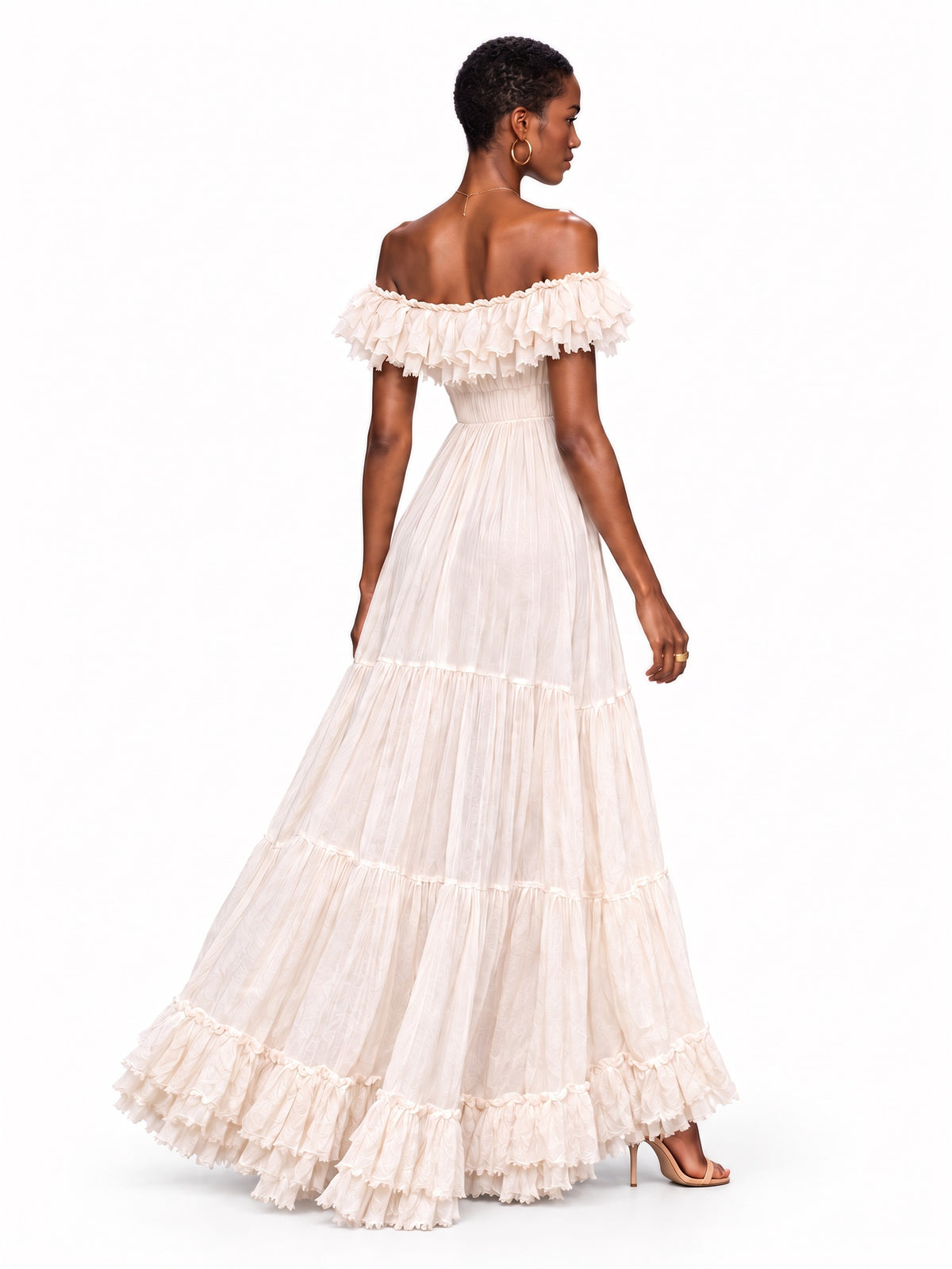 Clara Off-Shoulder Ruffle Tiered Maxi Dress