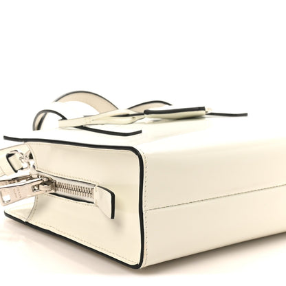 Spazzolato Mini Re-Edition 1995 Double Handle Handbag White