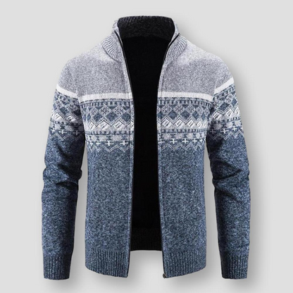 Sky Madrid Knitted Turtleneck Cardigan