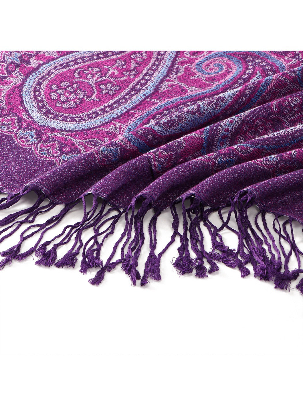 Sscarvii - Bohemian Paisley Tassel Scarf