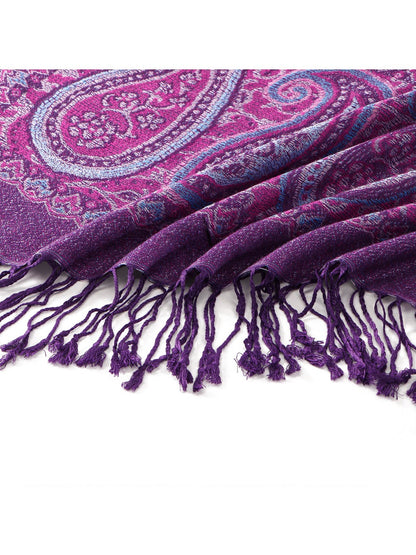 Sscarvii - Bohemian Paisley Tassel Scarf