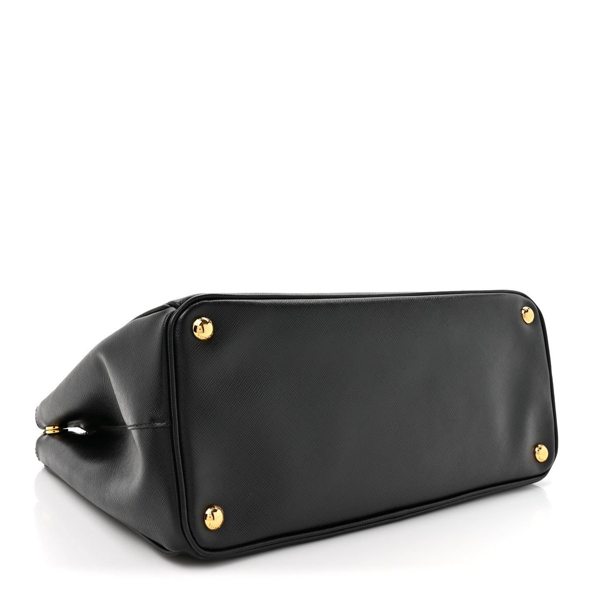 Saffiano Medium Galleria Double Zip Tote Black