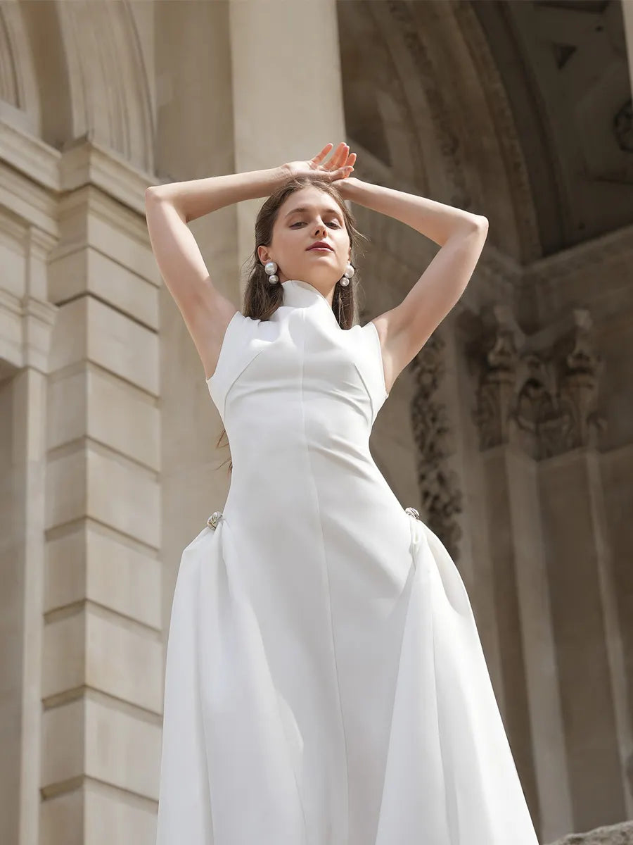 Evelina Choker Sleeveless Maxi Dress