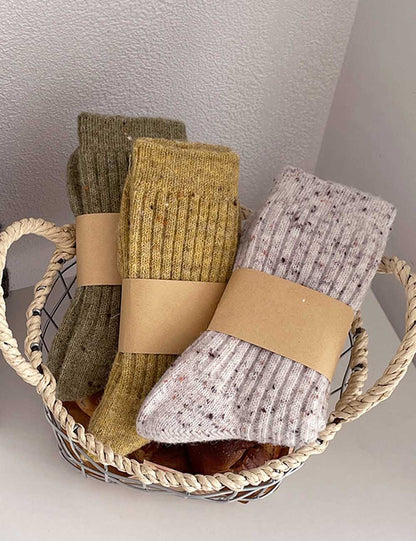 Simple Wool Thicken Warm Crew Socks