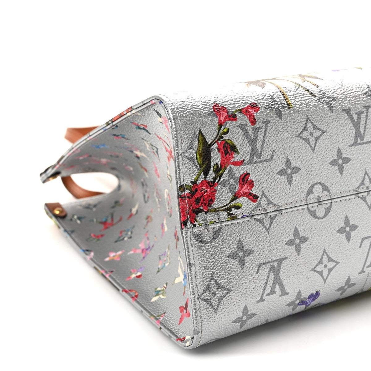Metallic Monogram LV Garden OnTheGo MM Silver