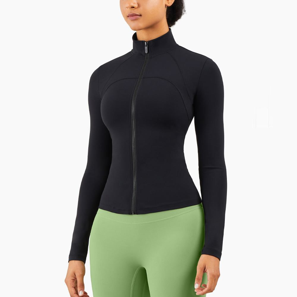Stand-Up Fitness Long Sleeves Tight Running Sports Coat Thin Yoga Clothes