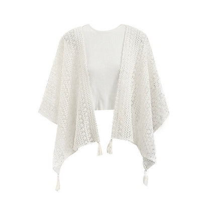 Crosa - Boho Lace Knit Cardigan Cover-Up