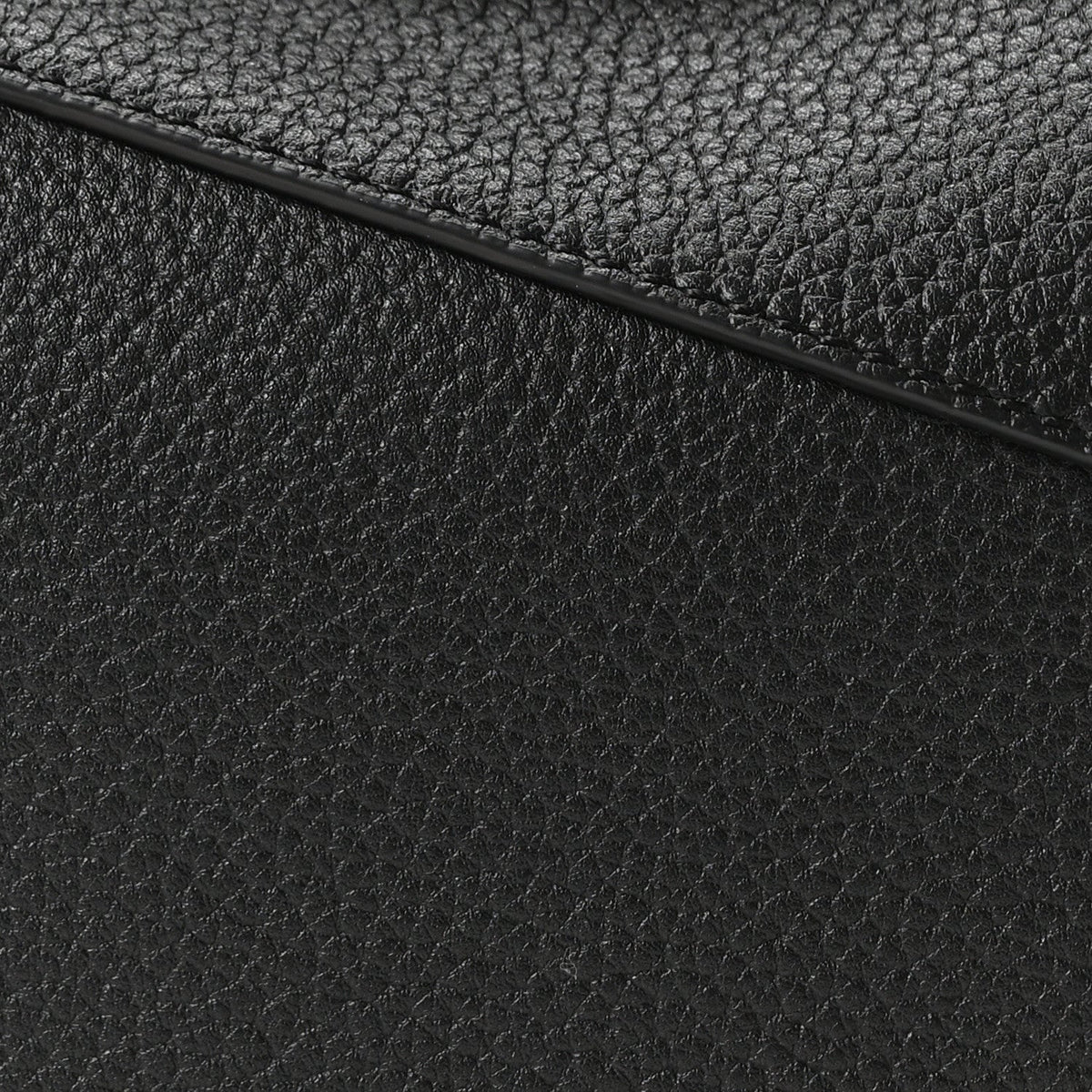 Grained Calfskin Large Puzzle Edge Bag Black