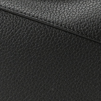 Grained Calfskin Large Puzzle Edge Bag Black