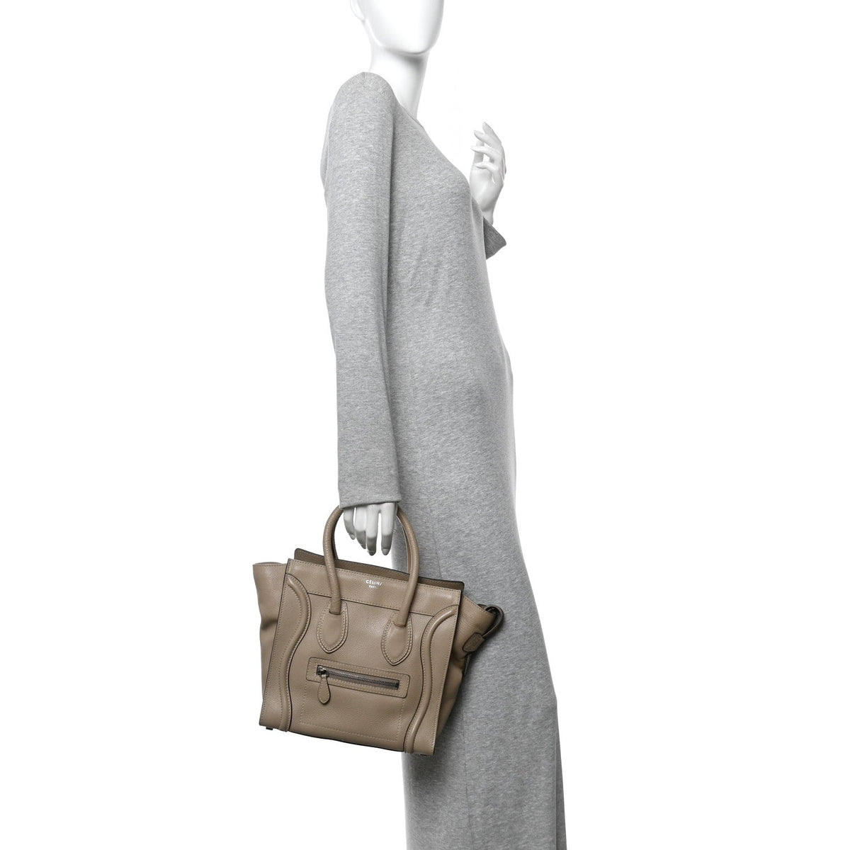 Drummed Calfskin Micro Luggage Dune