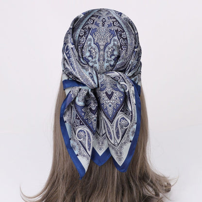 Scarvii - 27.5" Paisley Print Square Scarf - Classic&amp; Elegant