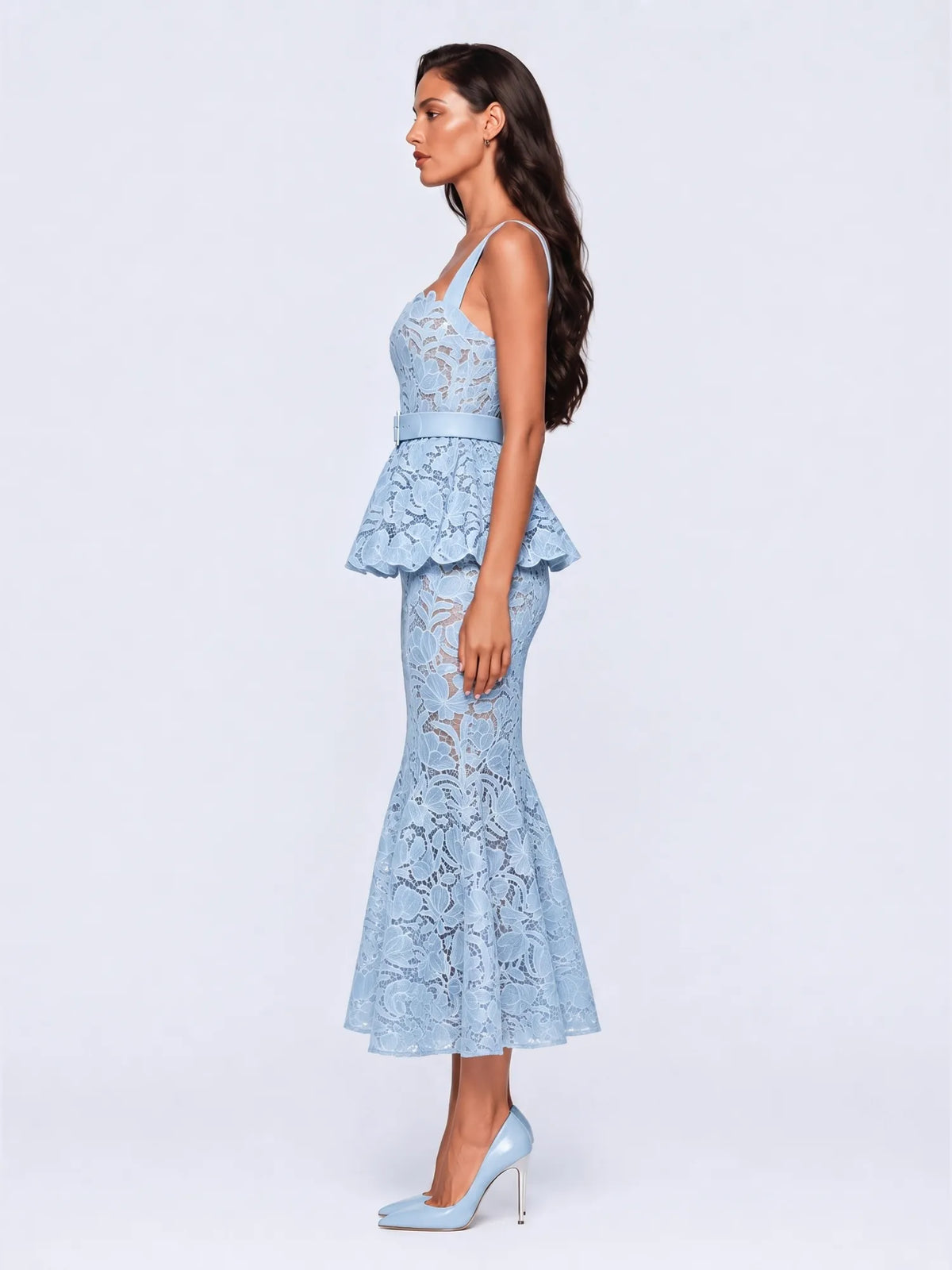 Giselle Cut Out Lace Camisole Maxi Dress