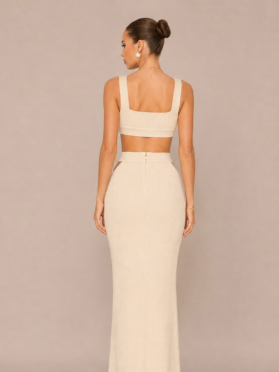 Odelia Bandage Crop Top Two-Piece Set