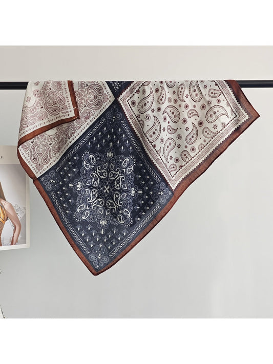 Scarvii - 27'' Paisley Patchwork Square Scarf - Vintage &amp; Elegant