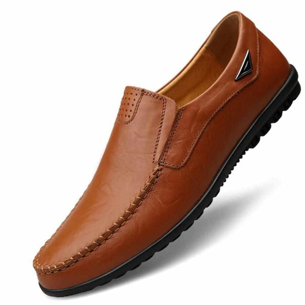 Sky Madrid Leather Driving Slip-On Shoes