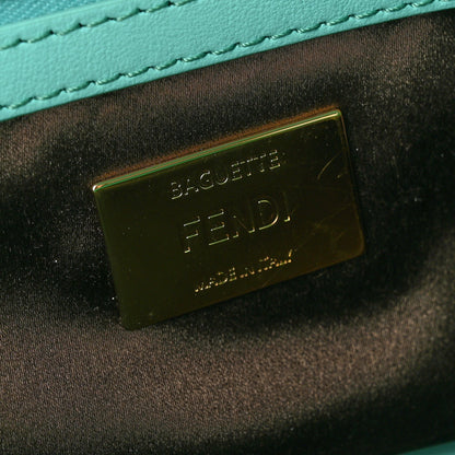 Sequin Paillettes Vitello Grace Sex and the City Baguette Spring Turquoise