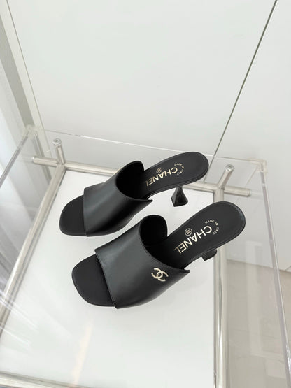 Chanel 26 Sandal 90 Black in Lambskin 597366
