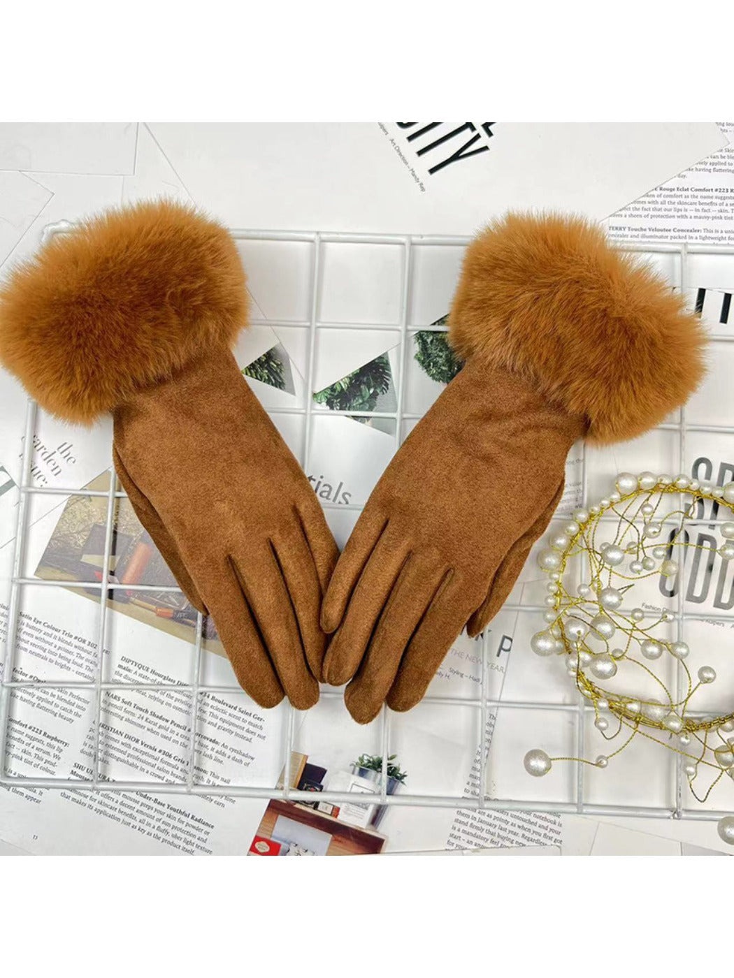 Gloving - Women's Fur-Cuff Winter Gloves