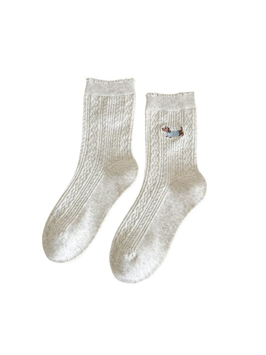 Rufia - Sweet Cozy Bow Mid-Calf Capsule Socks