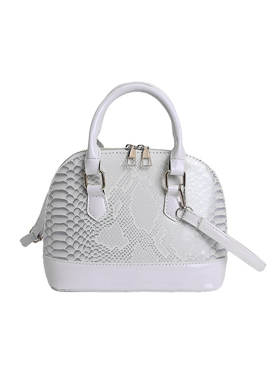 Victoria Snakeskin-patterned Leather Bag