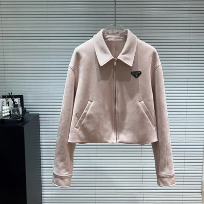 PRADA 25S SUEDE LAPEL JACKET 554