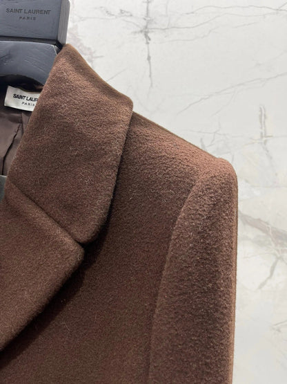 YSL 25S LONG CASHMERE COAT STYLE 30