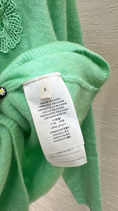 CHANEL MINT GREEN KNIT TOP