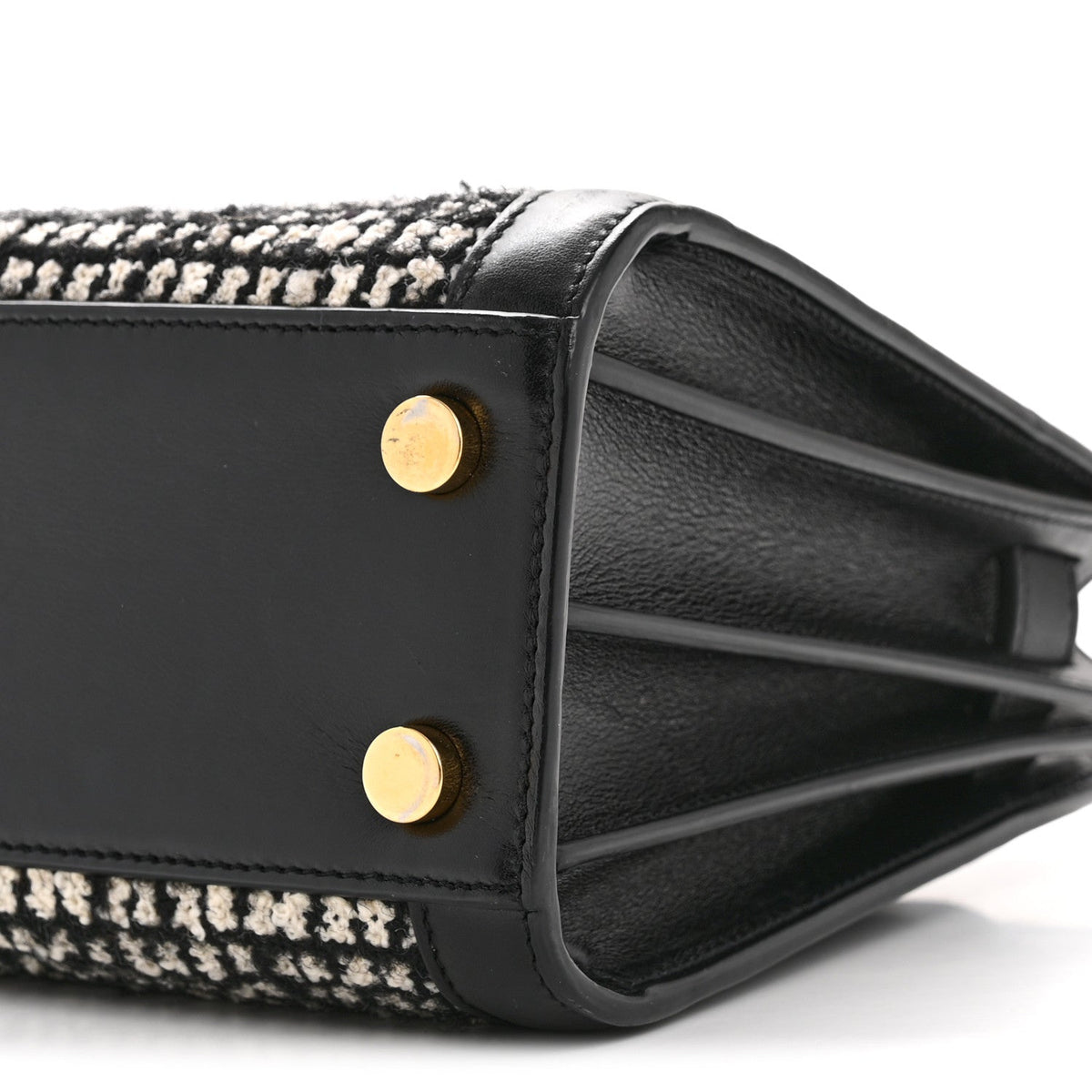 Tweed Houndstooth Nano Sac De Jour Black