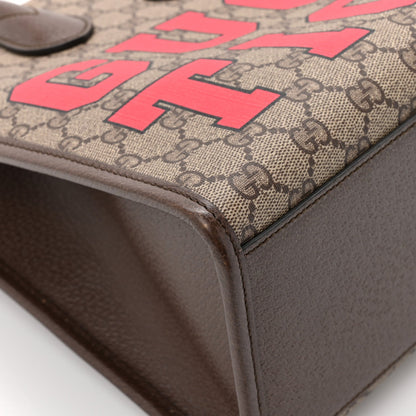 GG Supreme Monogram Textured Dollar Calfskin Web Gucci Tiger Small Retro Interlocking G Tote Bag Beige Ebony Live Red New Shamarock New Acero
