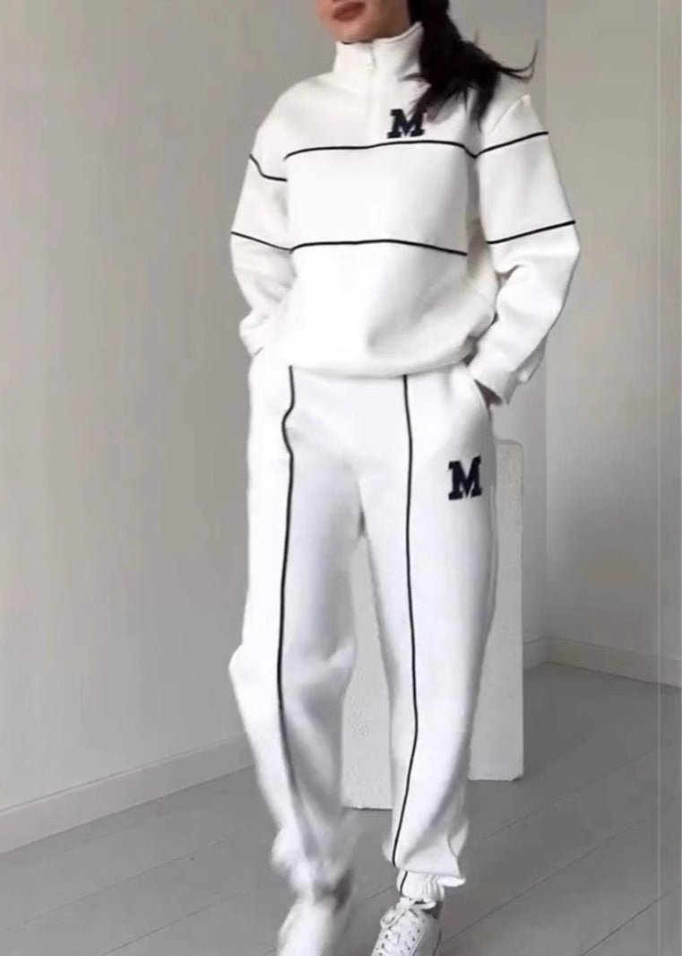 Tracksuit Set Soft Breathable Fabric Sporty Style