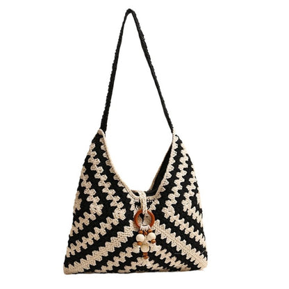 Cosbai - V-shape Crochet Shoulder Bag - Classic &amp; Stylish