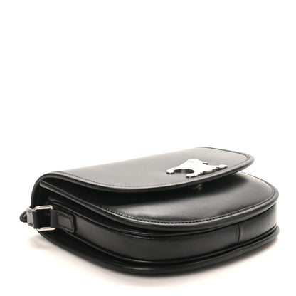 Supple Calfskin Triomphe Medium Besace Black