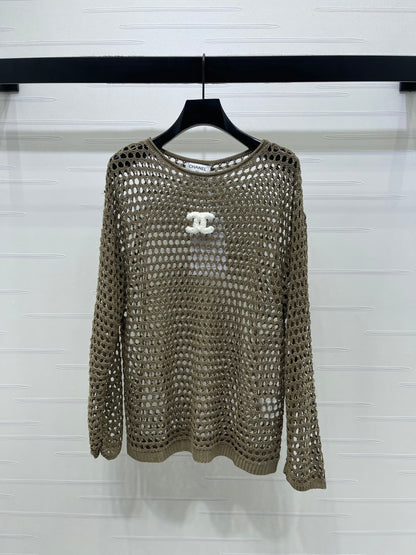 CC Ayered Long-Sleeved Top Grey Knit 343582