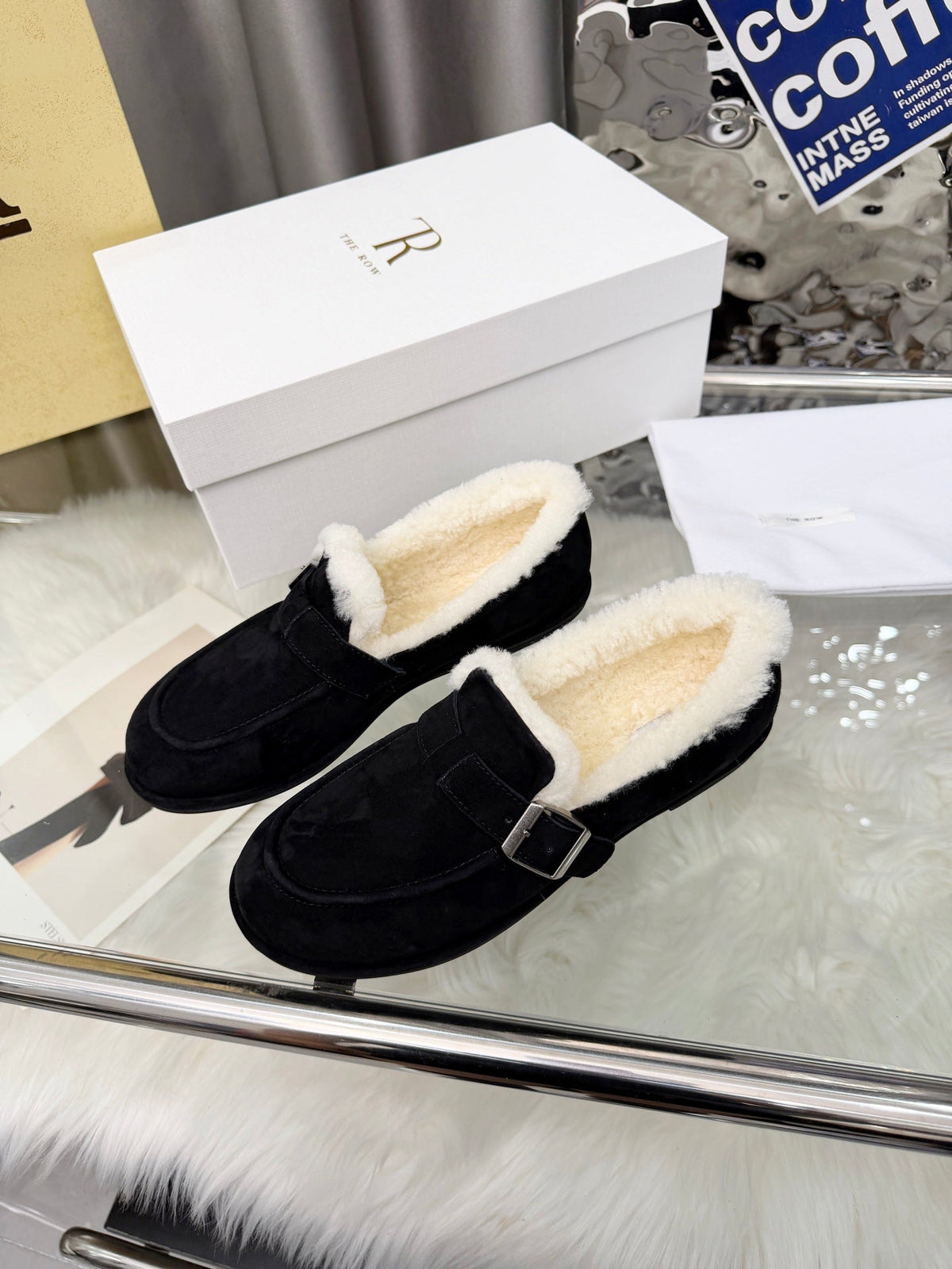 The Row 2025 Loafers Black Wool 576841