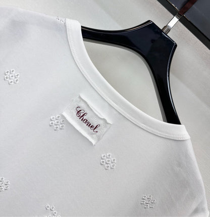 CC SS26 Short-sleeved Top White Cotton 350318