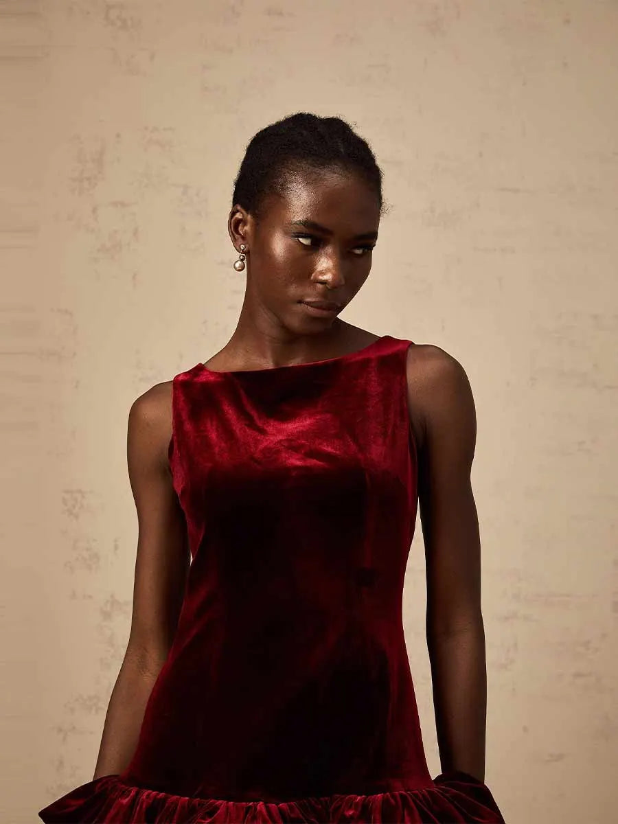 Elara Velvet Mini Dress