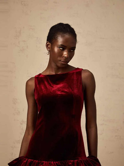 Elara Velvet Mini Dress