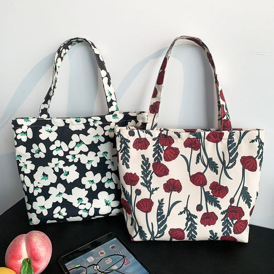 Artistic And Fresh Floral Canvas Bag