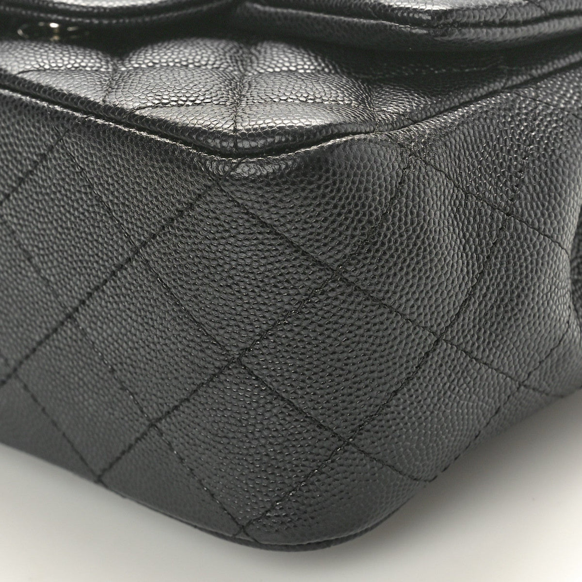 Caviar Quilted Mini Square Flap Black
