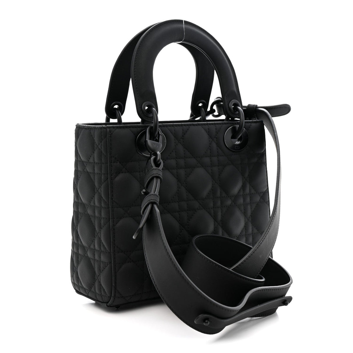 Ultra Matte Calfskin Cannage Small My ABCDior Lady Dior Black