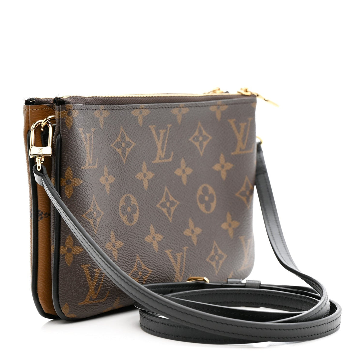 Reverse Monogram Giant Double Zip Pochette
