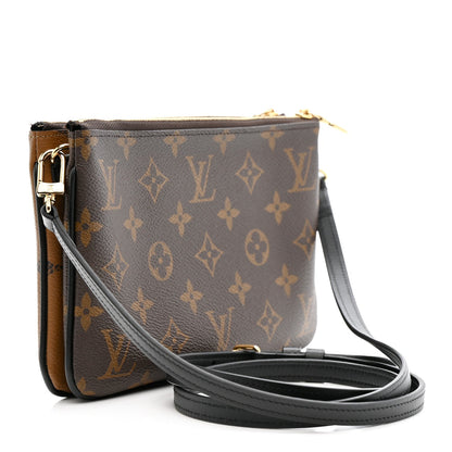 Reverse Monogram Giant Double Zip Pochette