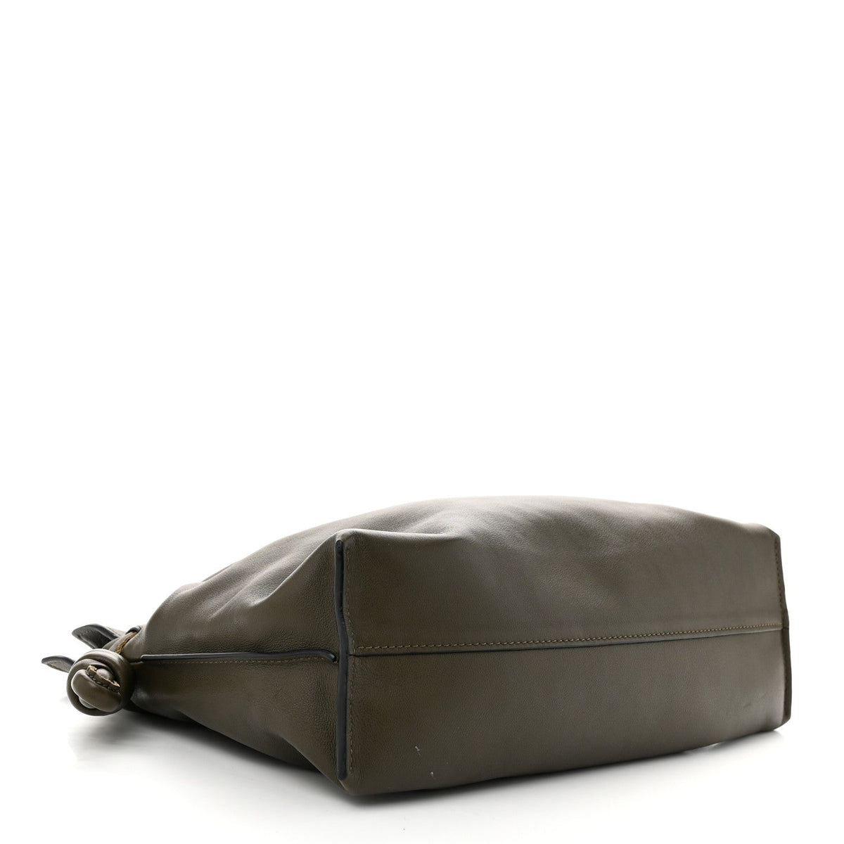 Nappa Medium Flamenco Knot Bag Dark Khaki