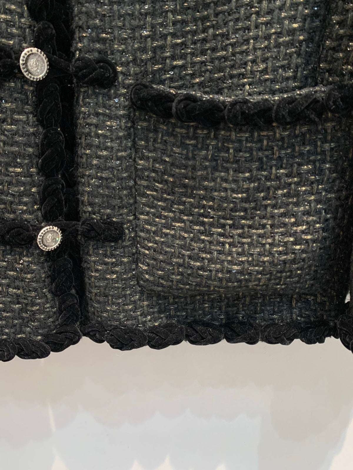 CC 25FW Woven Tweed Black Jacket