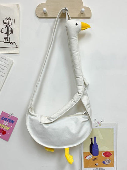 Stylish Contrast Color Duck Canvas Shoulder Bag Accessories