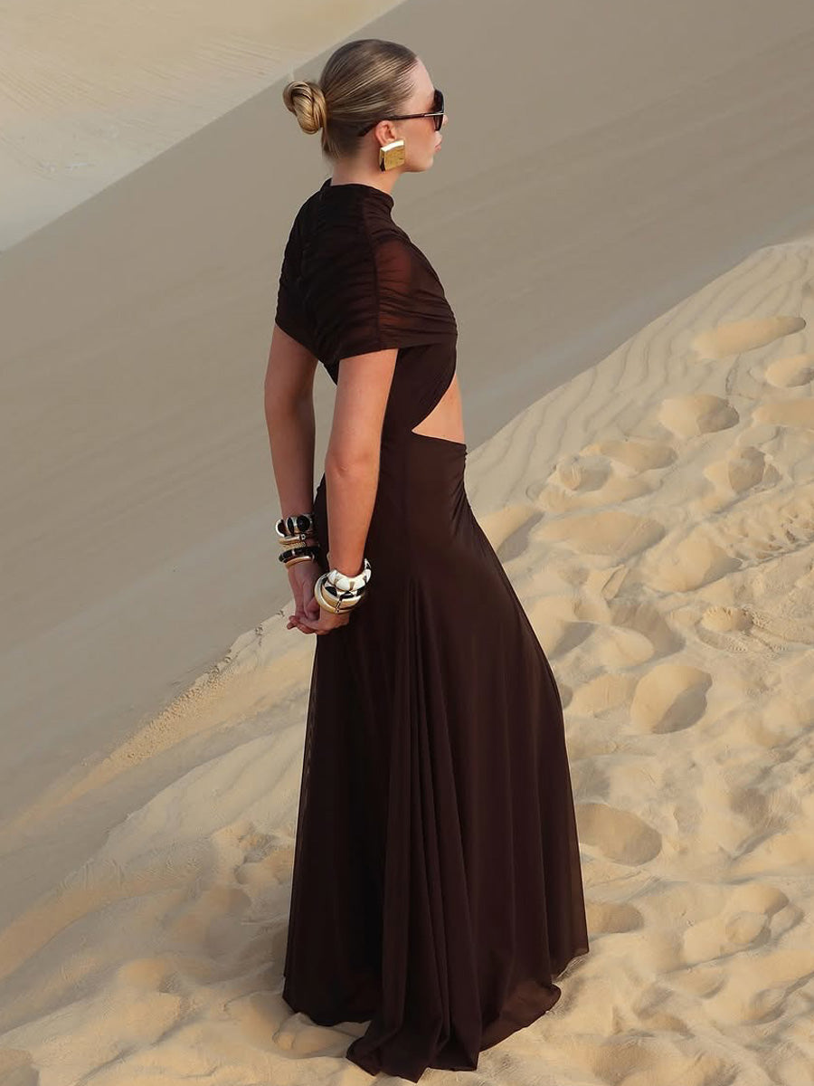 Lucy Tulle Cutout Maxi Dress