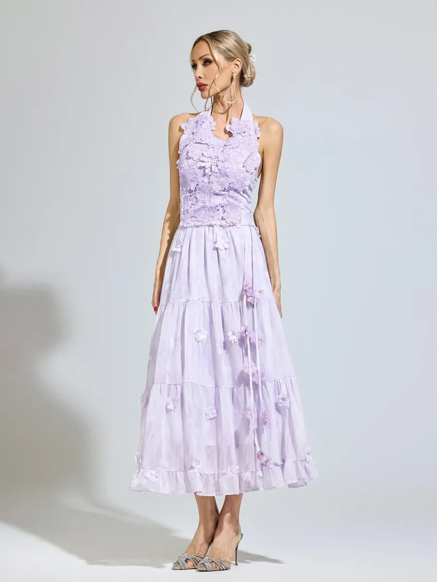 Talia Purple Lace Two-Piece Set