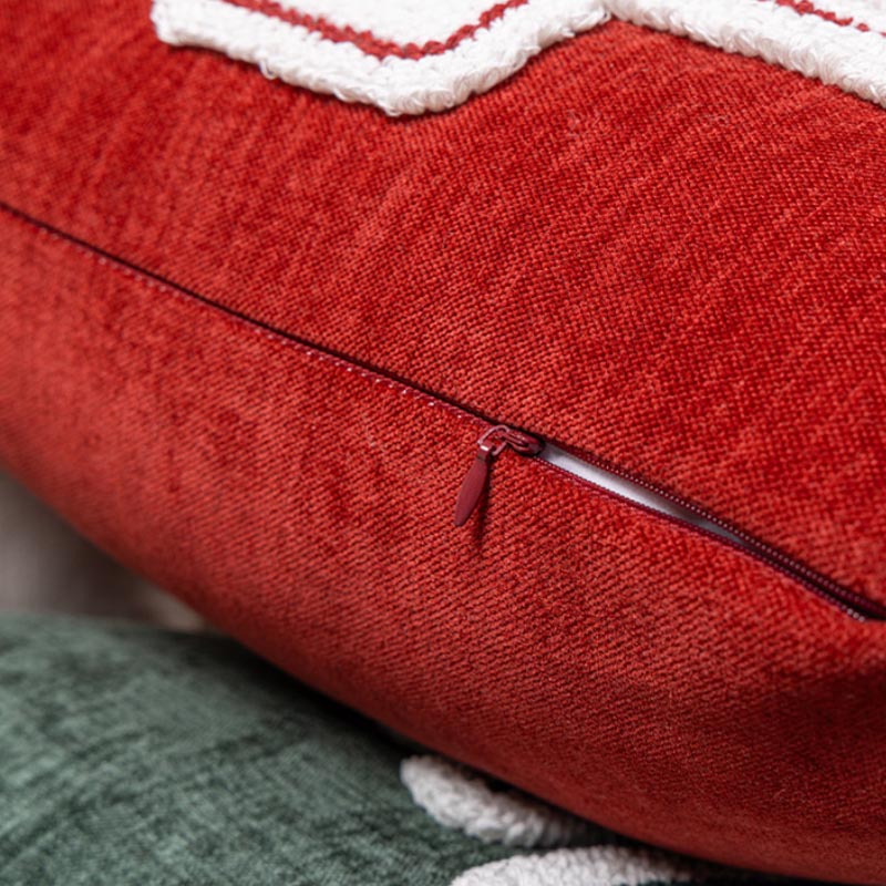 Cute Square Christmas Pillow Case With Pom